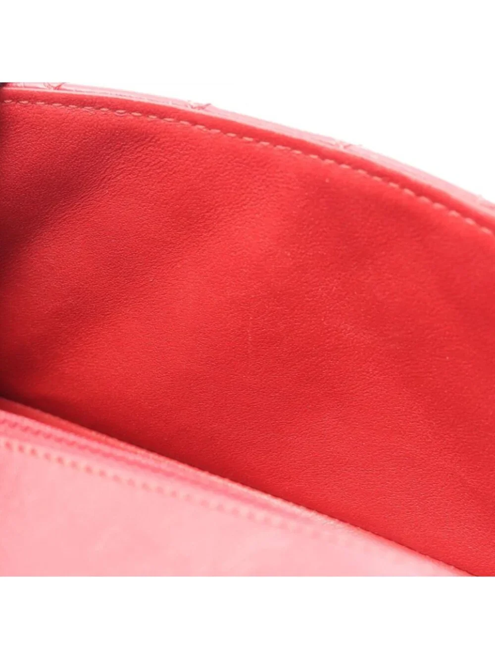 Chanel Shoulder Bag 2.55 Red Calf Mini Quilted Chain